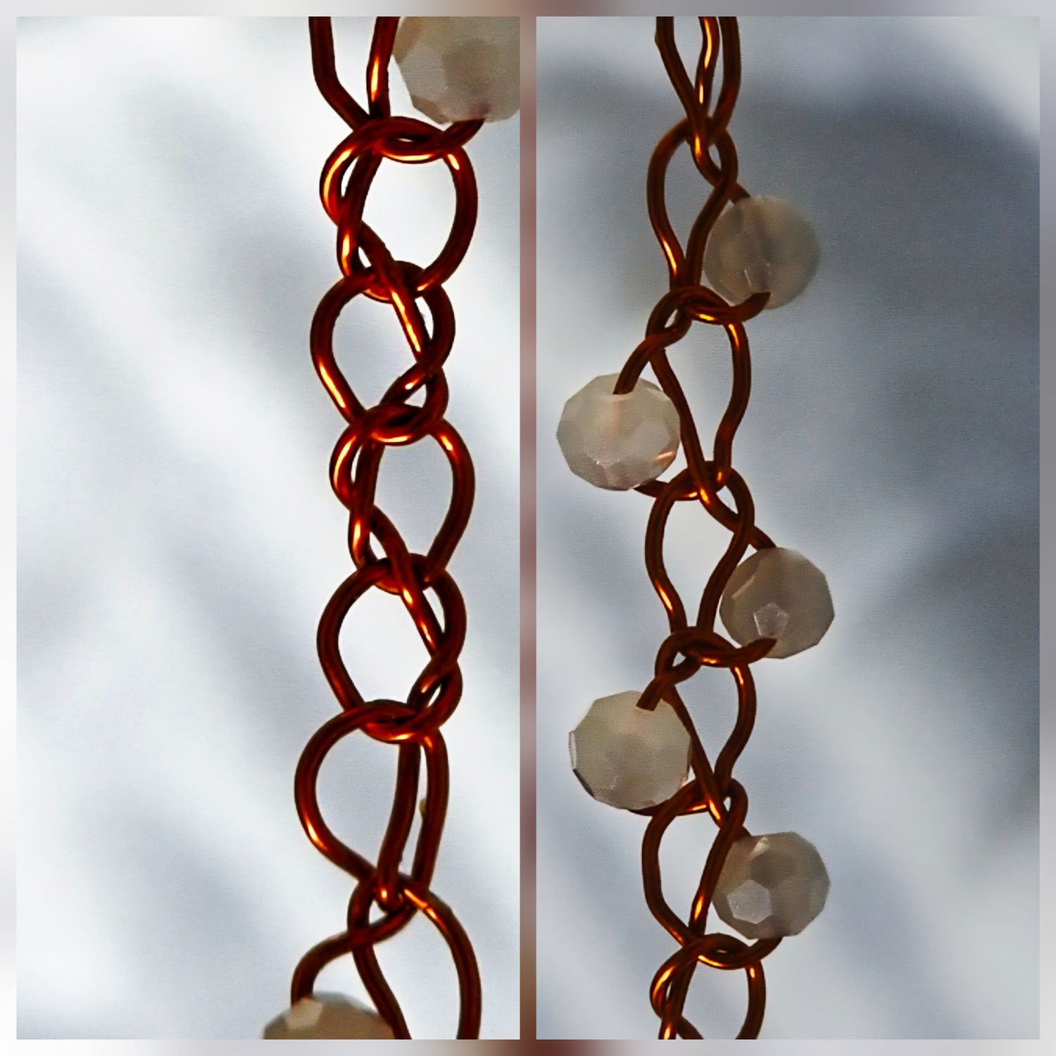 How to CroShape© "Turny" Wire Chain and Add Beads.