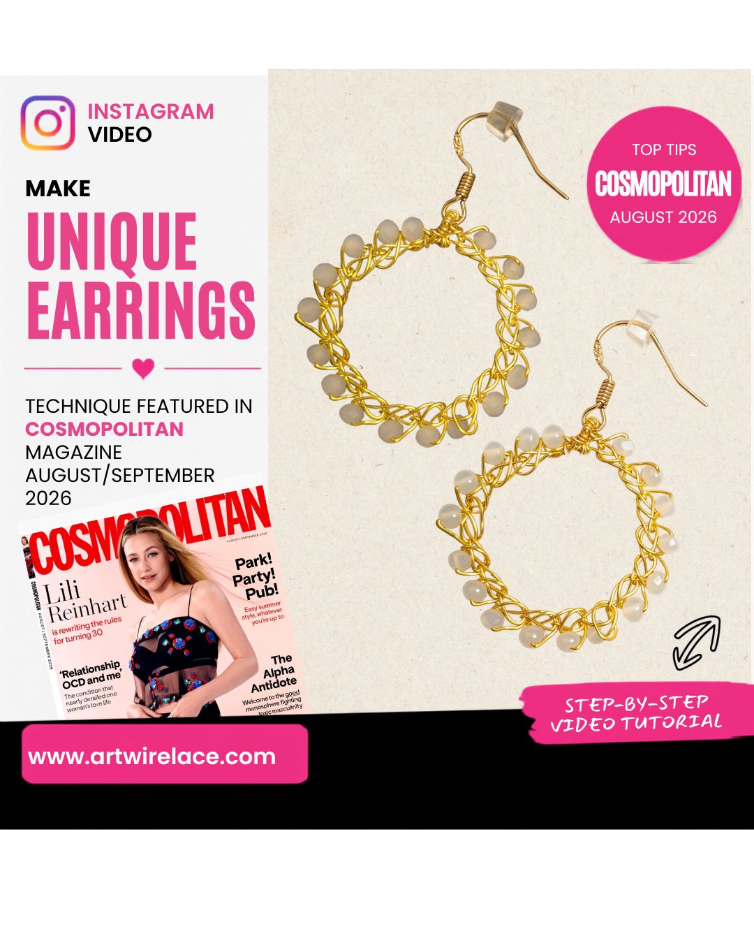How to Make Foldy Earrings. Technique featured in Cosmopolitan.