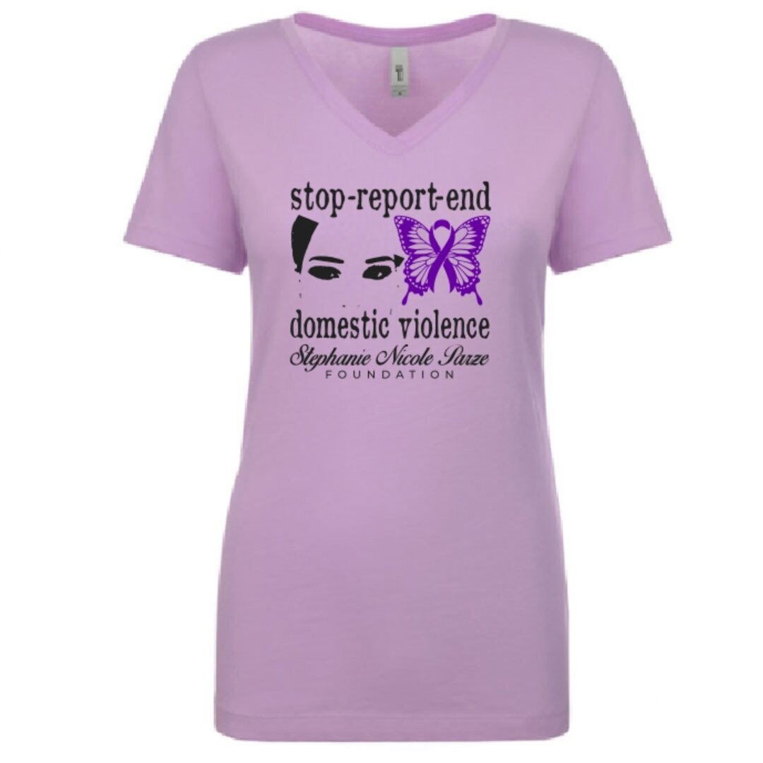 Pink Domestic Violence Women's V-Neck Tee – Adult