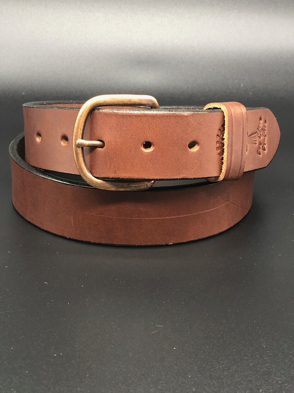 No. 24 Men's Leather Belt - Brown Calf