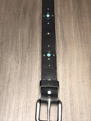 No 01 Mens Leather Belt - with Spots