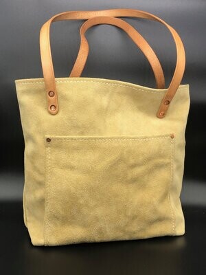 Leather Tote Bag - Tan