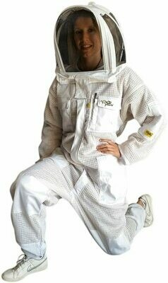 Oz Armour 3 Layer Beekeeping Suit with fencing veil or round brim hat