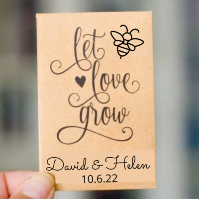 20 Wild Flower Seeds Wedding Favour - Personalised