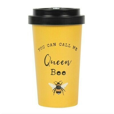 QUEEN BEE PRINT BAMBOO ECO TRAVEL MUG QUEEN BEE PRINT BAMBOO ECO TRAVEL MUG