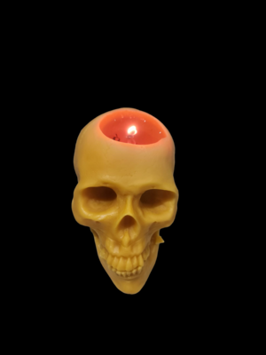 Large Beeswax Skull Candle