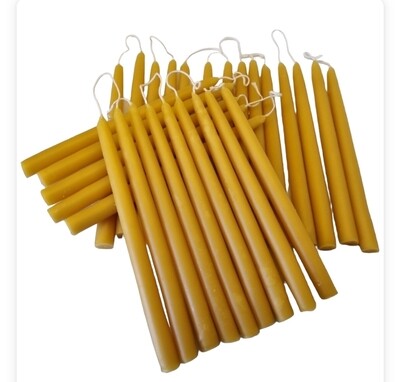 100 % Pure Beeswax Candles, Dinner candles, Taper Candles x2