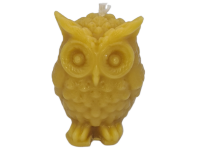 100% Beeswax Owl Candle