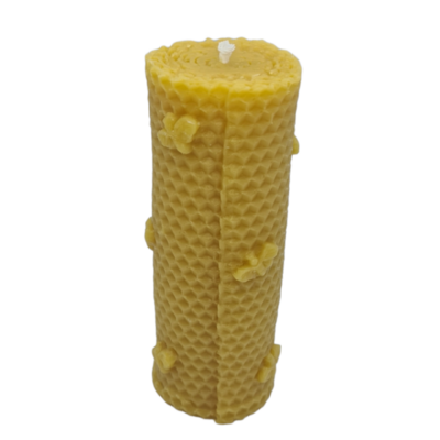 Large Hexagon with Bees Pillar Candle