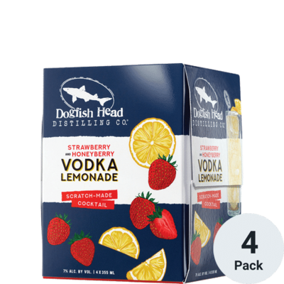Dogfish Head Strawberry & Honeyberry Vodka Lemonade 4/12oz cans