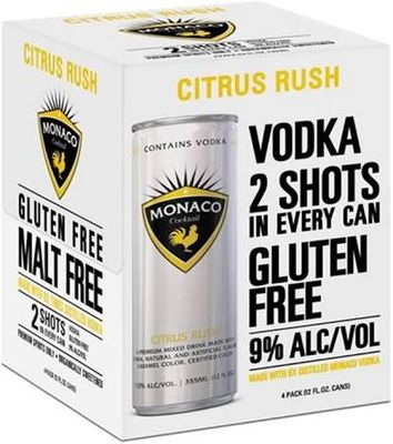 Monaco Citrus Rush 4/355ml Cans