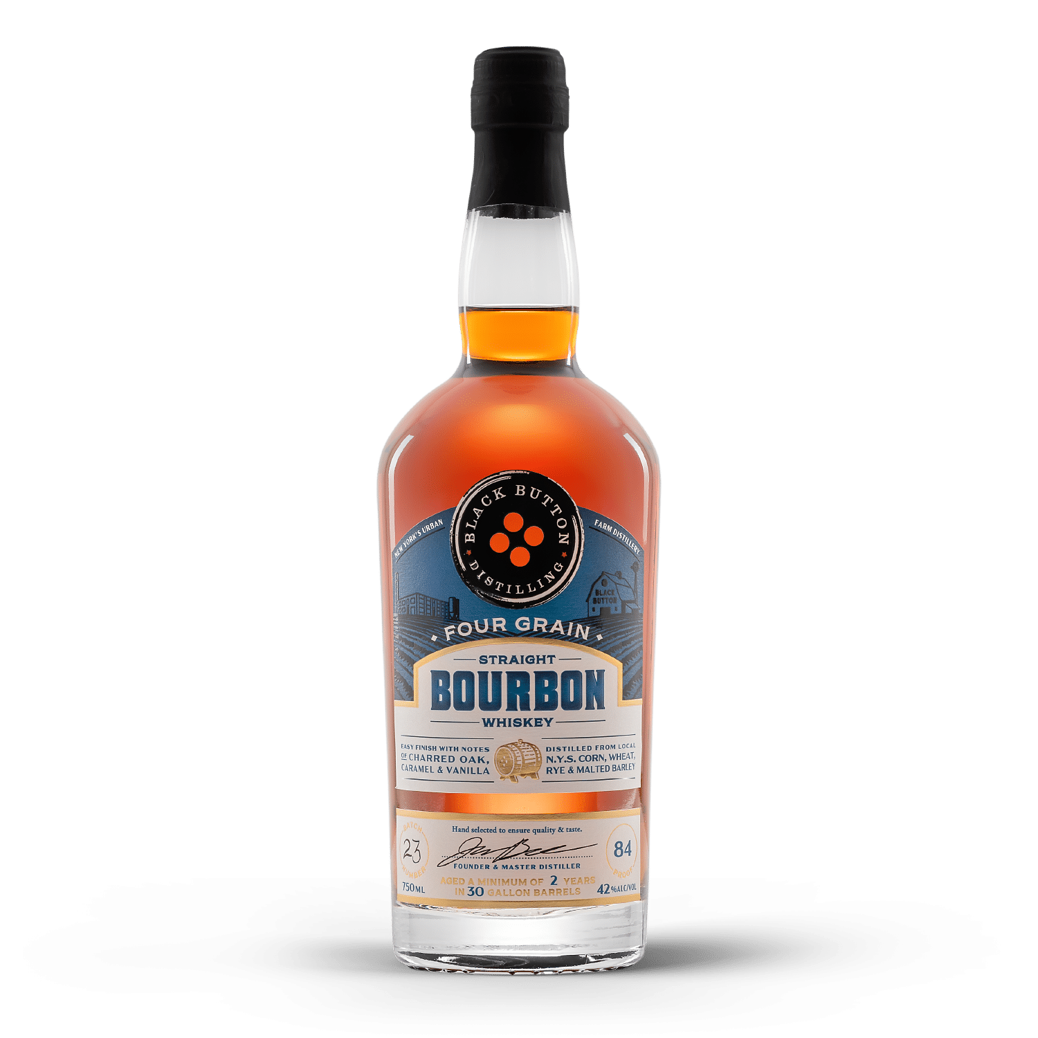 Black Button Four Grain Straight Bourbon 750ml