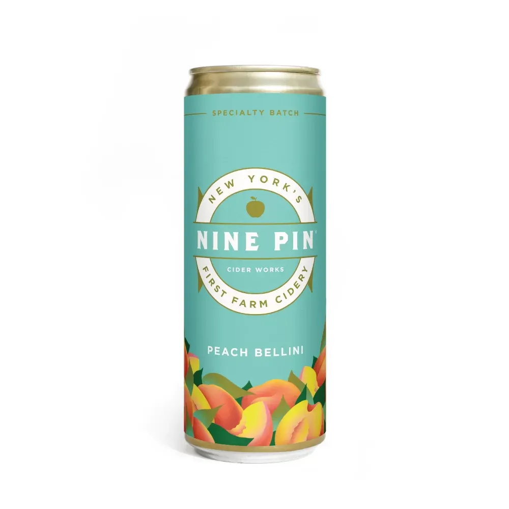 Nine Pin Cider Works Peach Bellini 4/12oz Cans