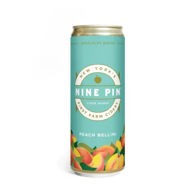 Nine Pin Cider Works Peach Bellini 4/12oz Cans