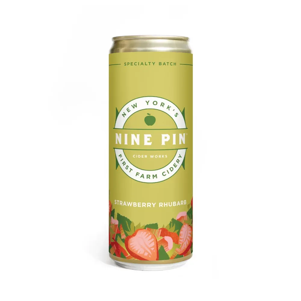 Nine Pin Cider Works Strawberry Rhubarb 4/12oz. Cans