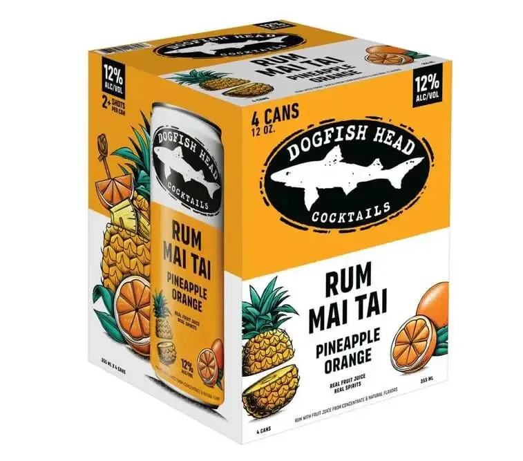 Dogfish Head Pineapple Orange Rum Mai Tai 4/355ml Cans