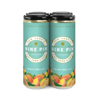 Nine Pin Cider Works Peach Bellini 4/12oz Cans