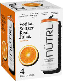 Nutrl  Vodka Seltzer Orange 4/12oz. Cans