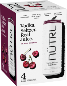 Nutrl Vodka Seltzer Black Cherry 4/12oz Cans