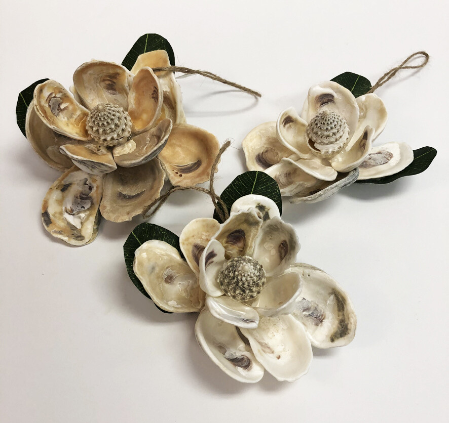 Shell Magnolia Ornaments
