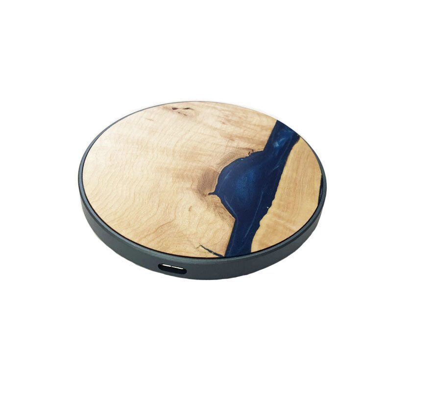 Wood & Resin Wireless Charger