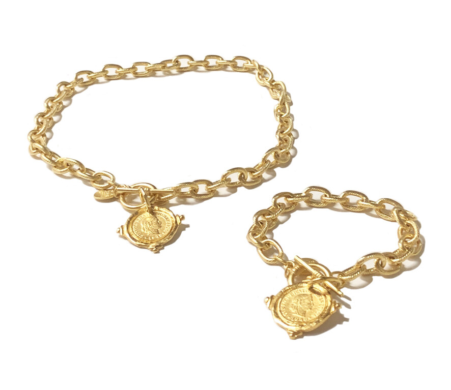 Handcast Gold Coin Jewelry