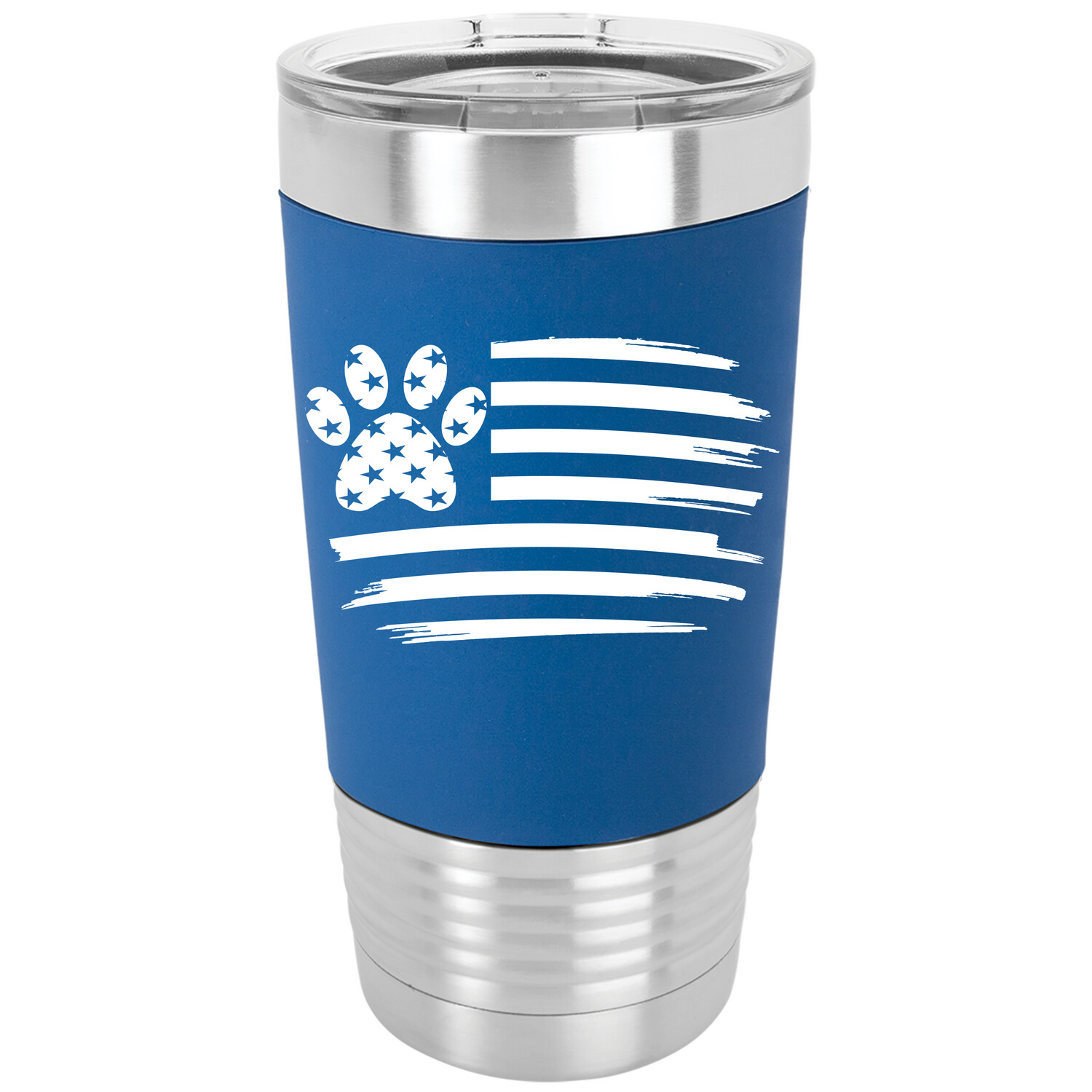 Dog Paw Flag Silicone Sleeve Tumbler