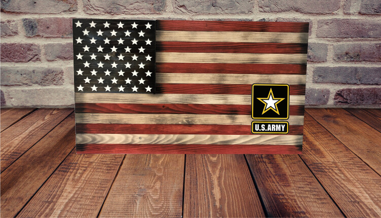 Color Army Star Emblem Flag