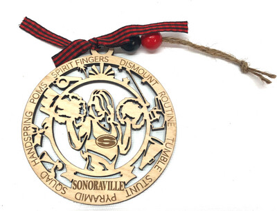 Sonoraville Cheerleader Ornament With Cheer Icons