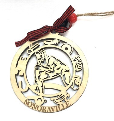 Sonoraville Wrestling Ornament With Icons