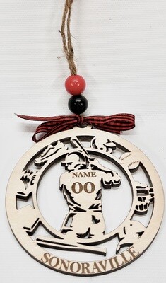 Sonoraville Male Baseball Ornament With Icons
