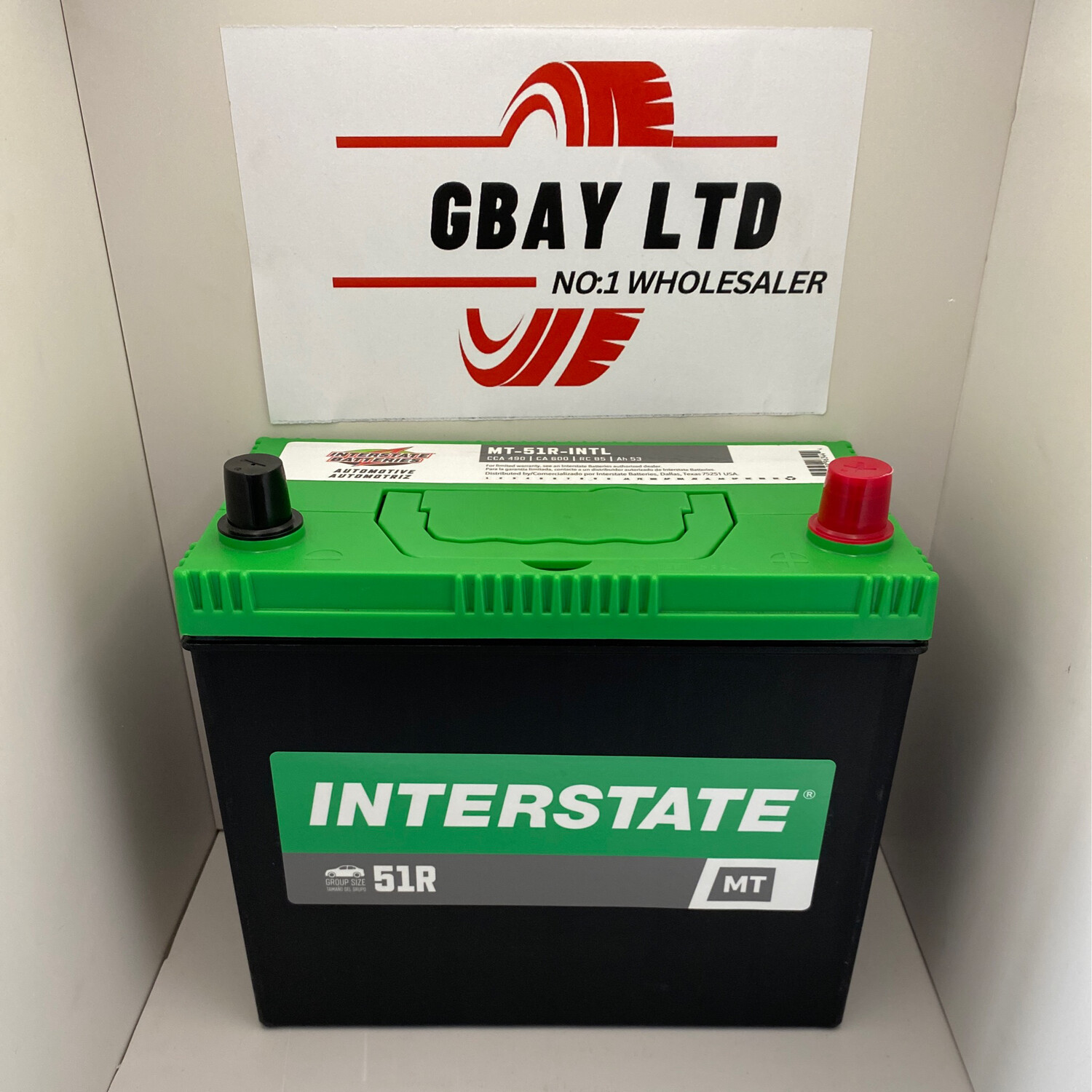MT-51r- Interstate Battery 490cca 600ca Rc 85 Ah 53