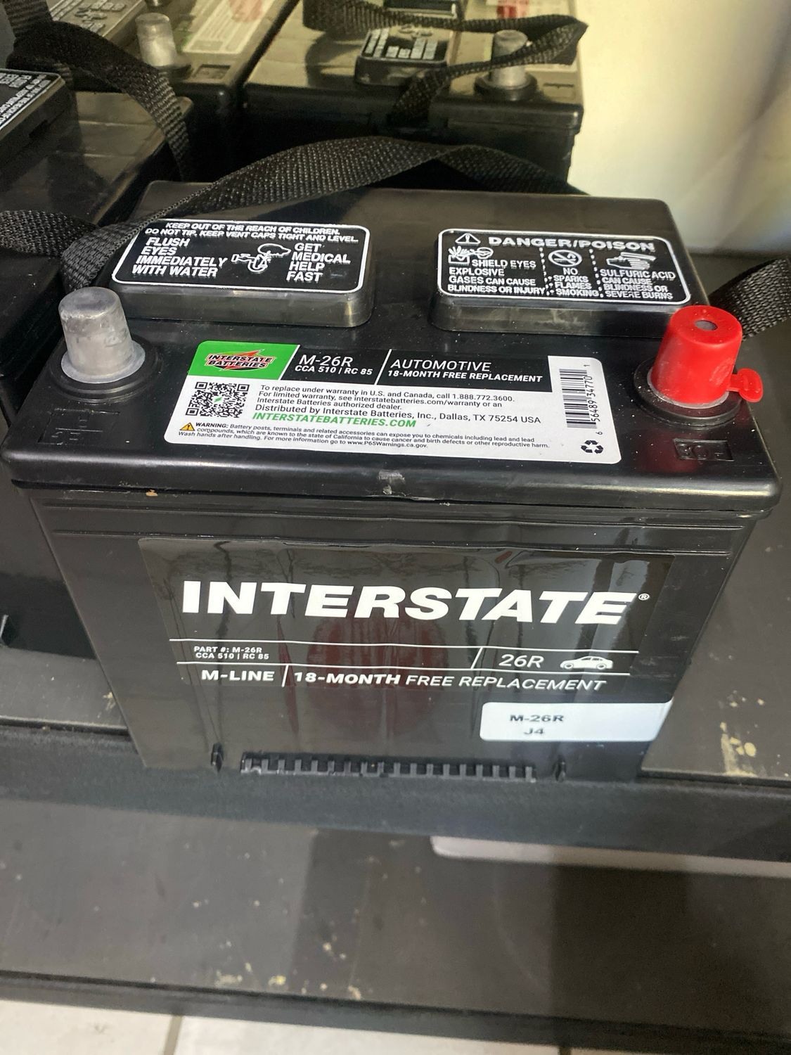 Pf 26r Interstate Battery 510 Cca Rc 85