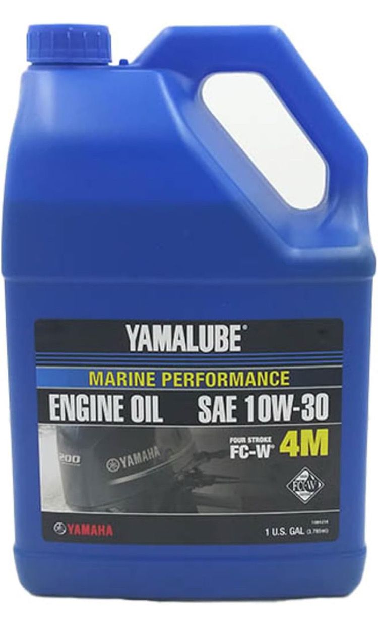 Yamaha New OEM Yamalube 4M 10W30 4-Stroke Outboard Marine Oil, LUB-10W30-FC-04