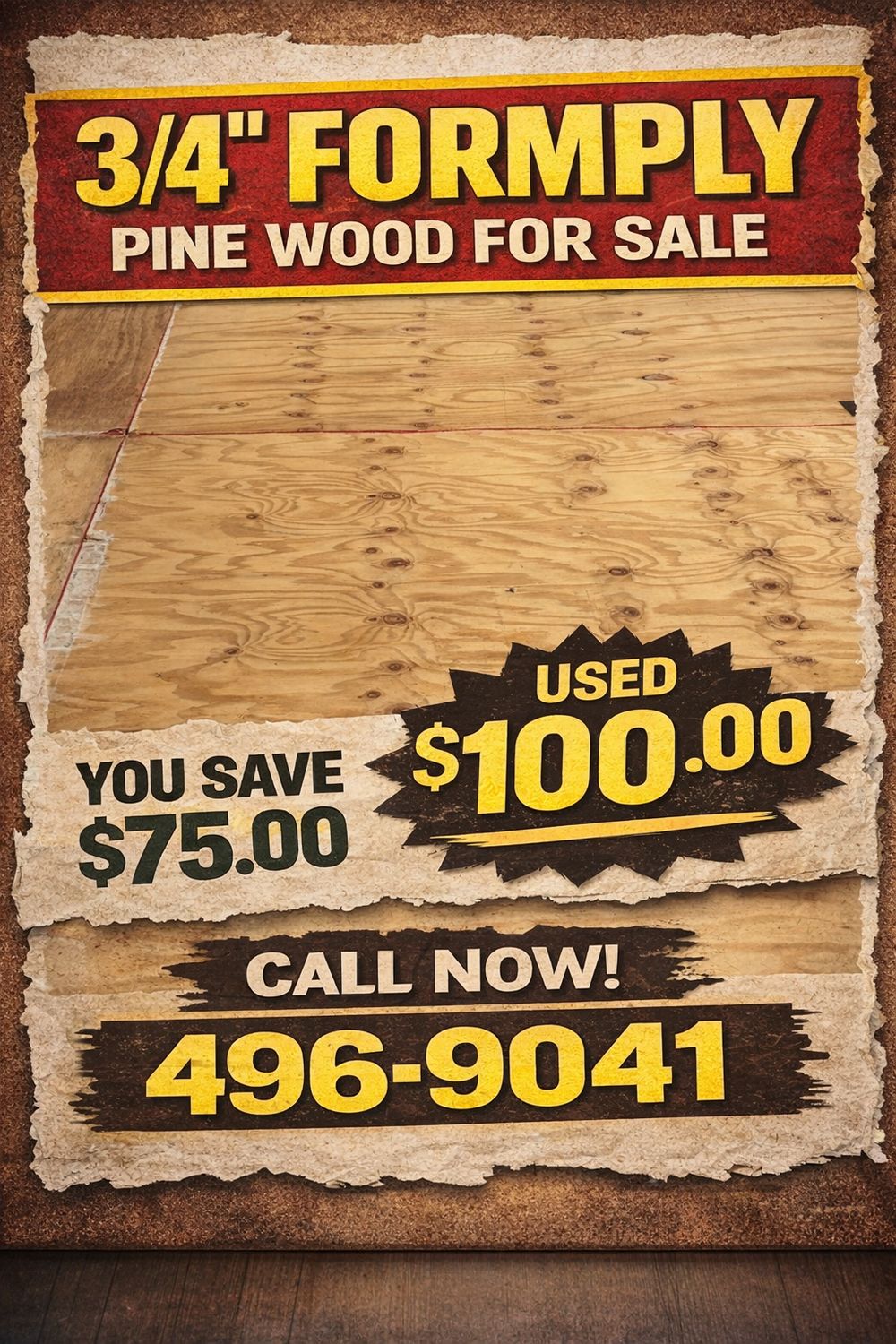 Used Pine Ply Wood
