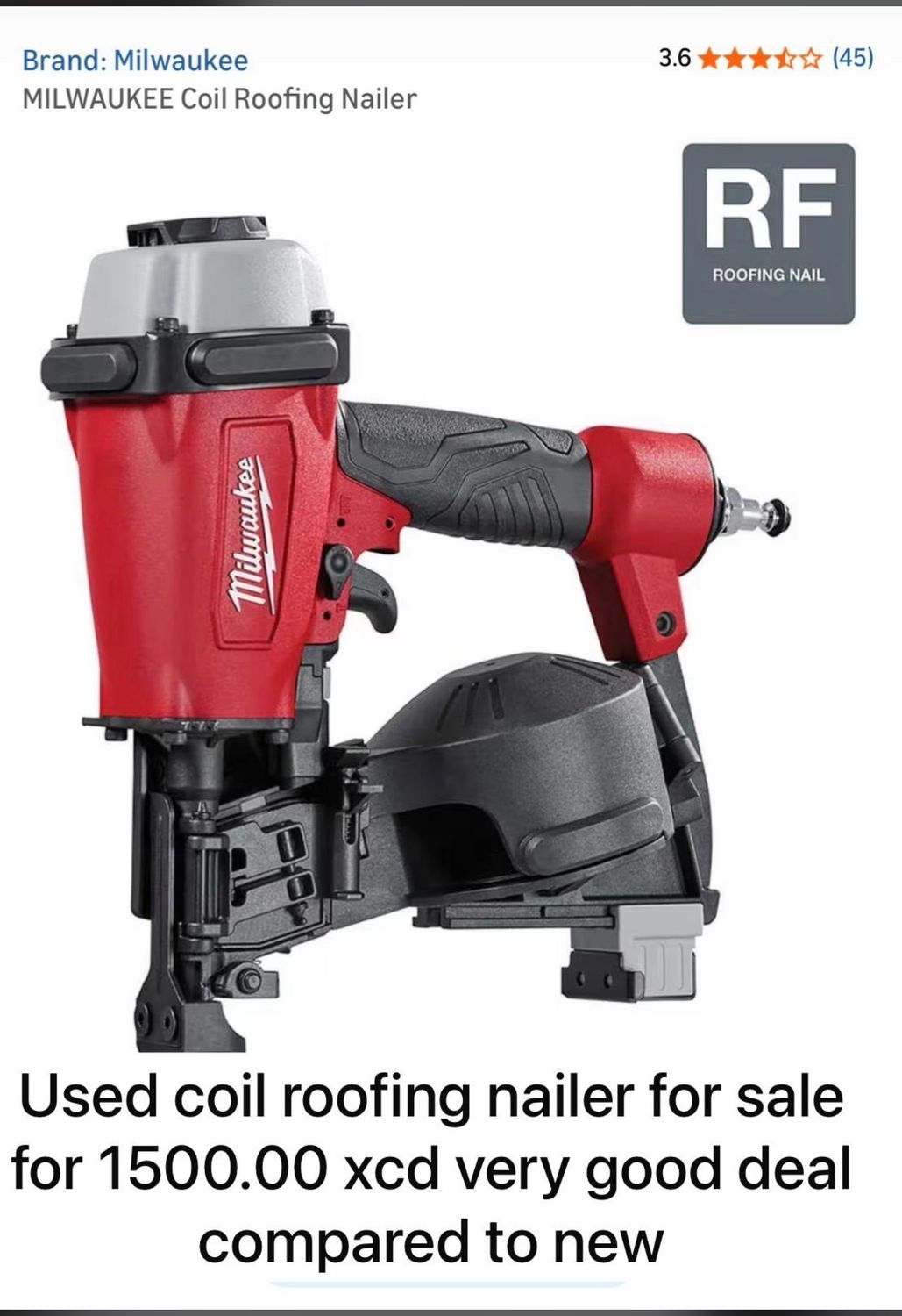 Milwaukee Nailer Used But Like New Hardly Used Milwaukee Nailer Used But Like New Hardly Used