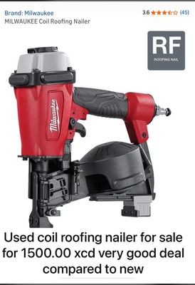 Milwaukee Nailer Used But Like New Hardly Used
