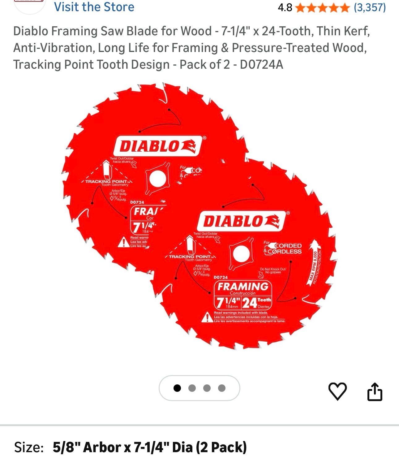 Diablo 2 Blade 71/4 24 Teeth