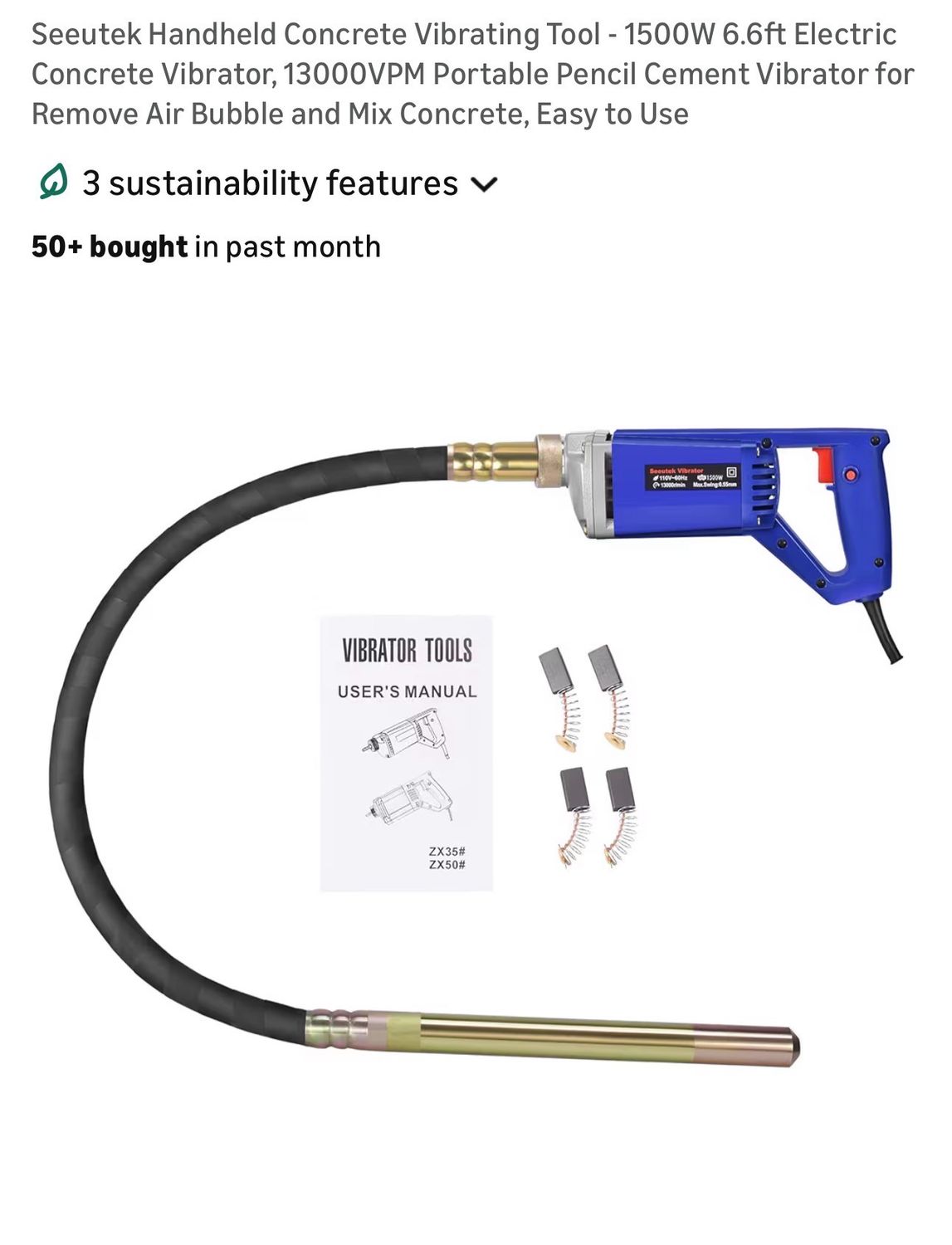 Concrete Vibrating Tool Slightly Used