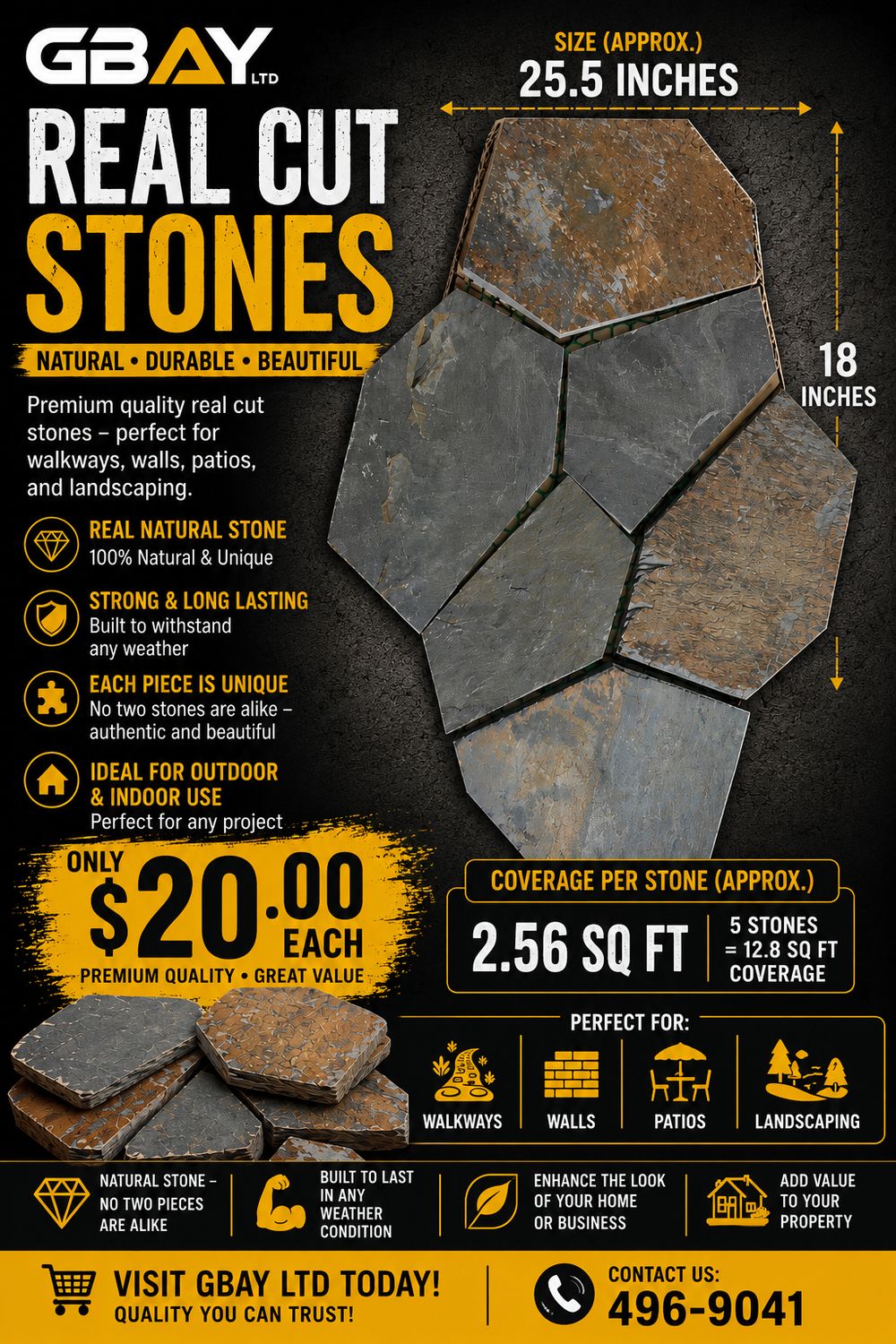 Real Cut Stones