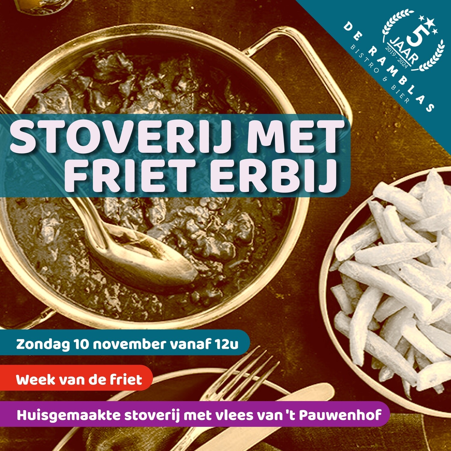 Stoverij/frietjes a volonté