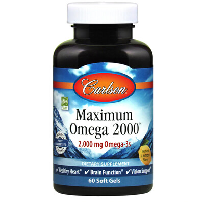 Maximum Omega 2000 60gel Carlson (4 or more $26.99 each)