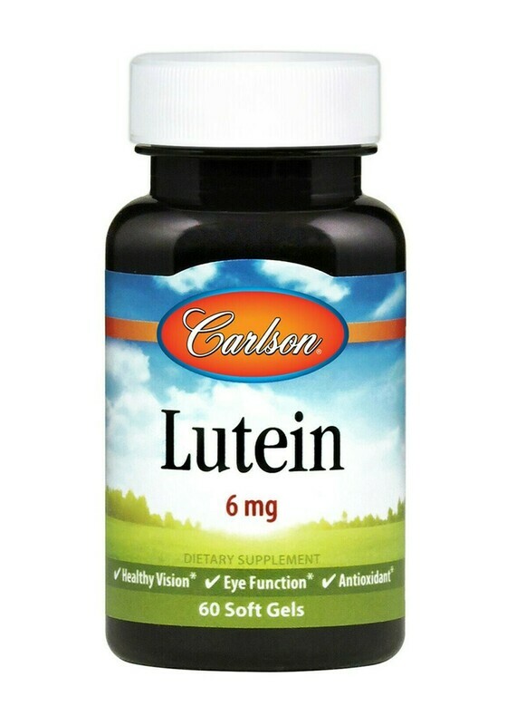 Lutein 6mg 60gel Carlson (4 or more $9.99 each)