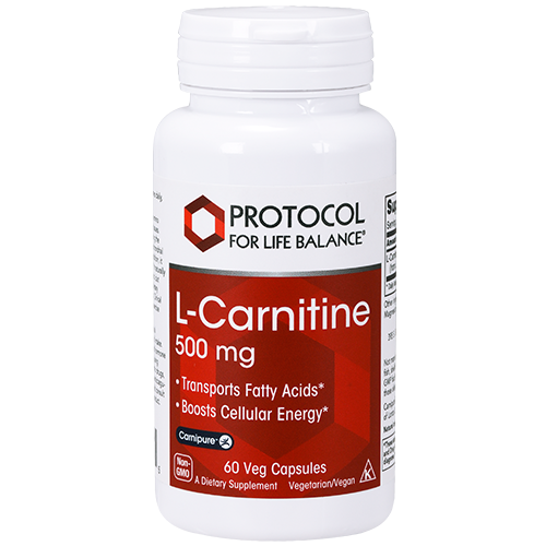 L-Carnitine 500mg 60cap Protocol for Life Balance (4 or more $17.99 each)