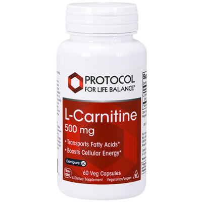 Carnitine 500mg 60cap Protocol for Life Balance (4 or more $17.99 each)