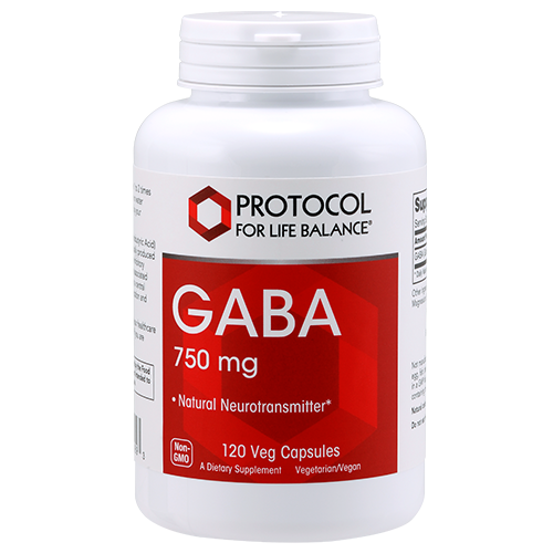 GABA 750mg 120cap Protocol for Life Balance (4 or more $15.99 each)