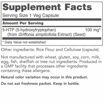 5-HTP 100mg 90 Cap Protocol for Life Balance (4 or more $19.99 each)
