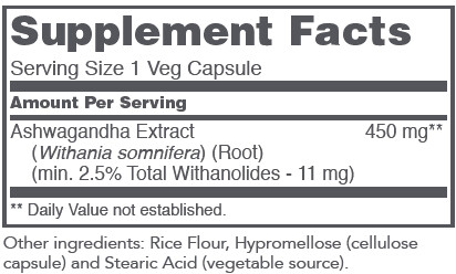 Ashwagandha Extract 450mg 90 Cap Protocol for Life Balance (4 or more $12.99 each)