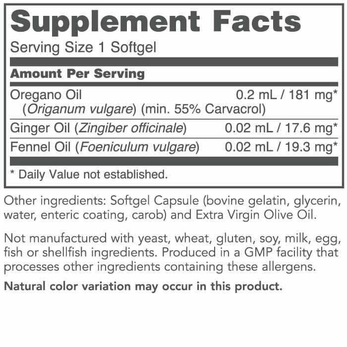 Oregano Oil 90gel Protocol for Life Balance (4 or more $13.99 each)