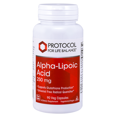 Alpha Lipoic Acid 250mg 90caps Protocol for Life Balance (4 or more $17.99 each)